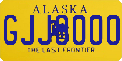 AK license plate GJJ9000