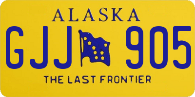 AK license plate GJJ905