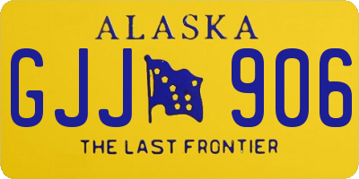 AK license plate GJJ906