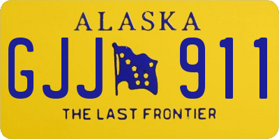 AK license plate GJJ911