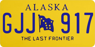 AK license plate GJJ917
