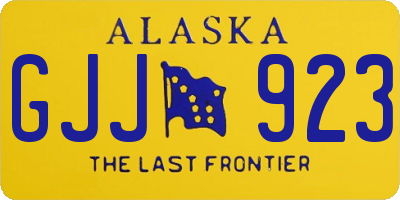 AK license plate GJJ923