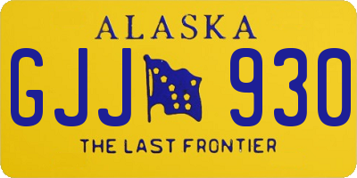 AK license plate GJJ930