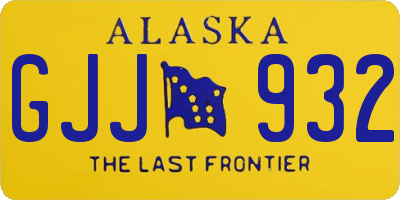 AK license plate GJJ932