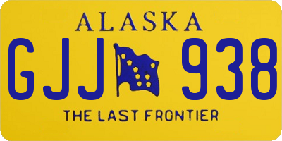 AK license plate GJJ938