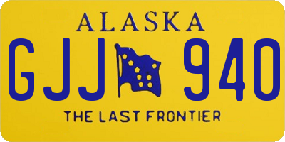 AK license plate GJJ940