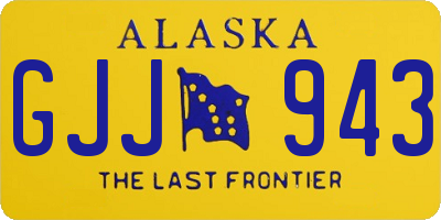 AK license plate GJJ943