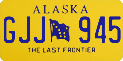 AK license plate GJJ945