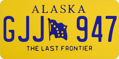 AK license plate GJJ947