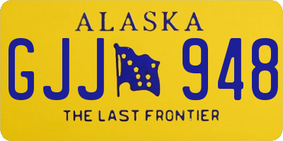 AK license plate GJJ948