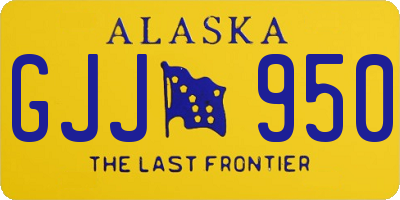 AK license plate GJJ950