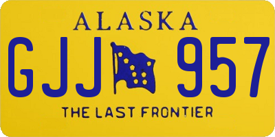 AK license plate GJJ957