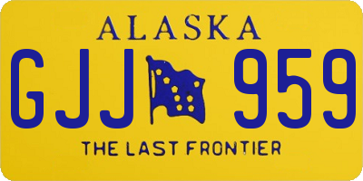AK license plate GJJ959