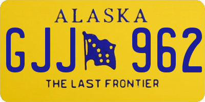 AK license plate GJJ962