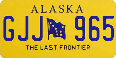 AK license plate GJJ965