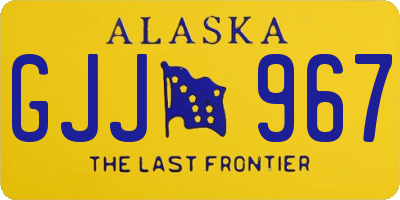 AK license plate GJJ967