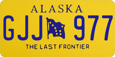 AK license plate GJJ977