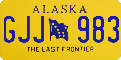 AK license plate GJJ983