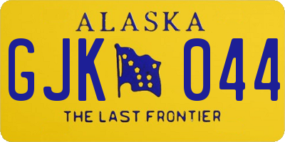 AK license plate GJK044