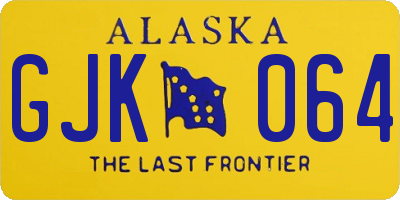 AK license plate GJK064