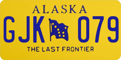 AK license plate GJK079
