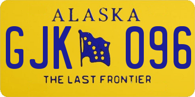AK license plate GJK096