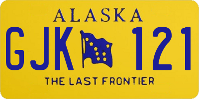 AK license plate GJK121