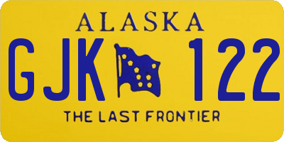 AK license plate GJK122