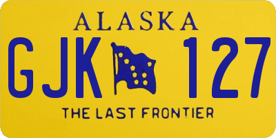 AK license plate GJK127
