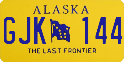 AK license plate GJK144