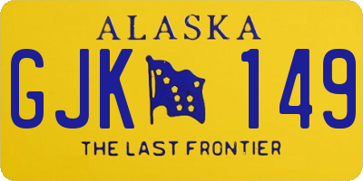 AK license plate GJK149