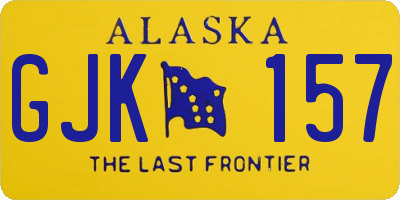 AK license plate GJK157