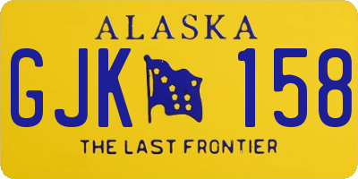 AK license plate GJK158