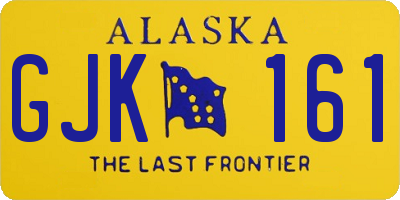 AK license plate GJK161