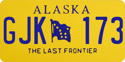 AK license plate GJK173
