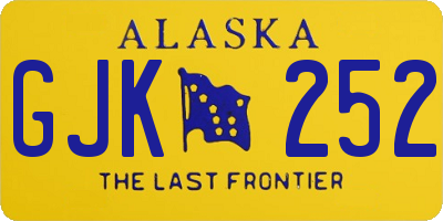 AK license plate GJK252