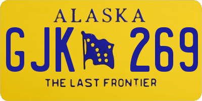AK license plate GJK269