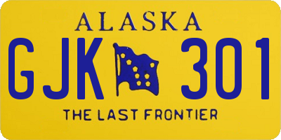 AK license plate GJK301