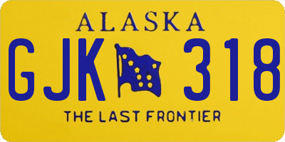 AK license plate GJK318