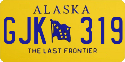 AK license plate GJK319