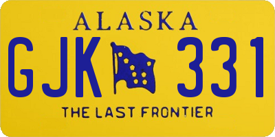 AK license plate GJK331