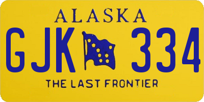 AK license plate GJK334