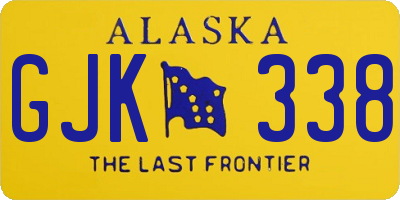 AK license plate GJK338