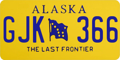 AK license plate GJK366