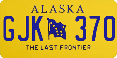 AK license plate GJK370