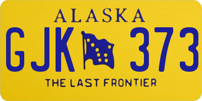 AK license plate GJK373