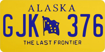 AK license plate GJK376