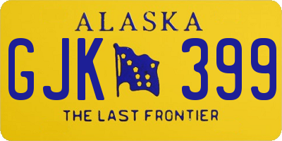 AK license plate GJK399