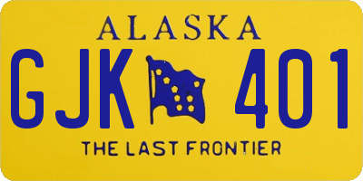 AK license plate GJK401