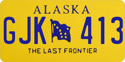 AK license plate GJK413